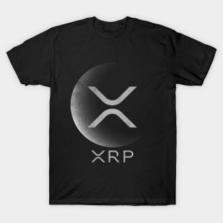 Vintage Ripple XRP Coin To The Moon Crypto Token Cryptocurrency Blockchain Wallet Birthday Gift For Men Women Kids T-Shirt